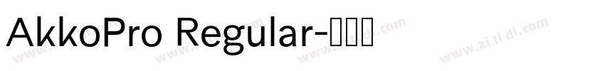 AkkoPro Regular字体转换